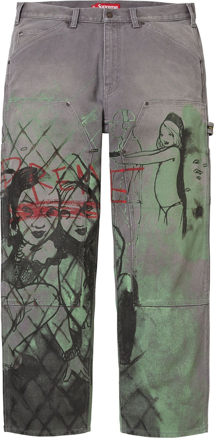Supreme/Rita Ackermann Double Knee Painter Pant view 2